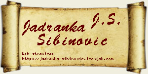 Jadranka Sibinović vizit kartica